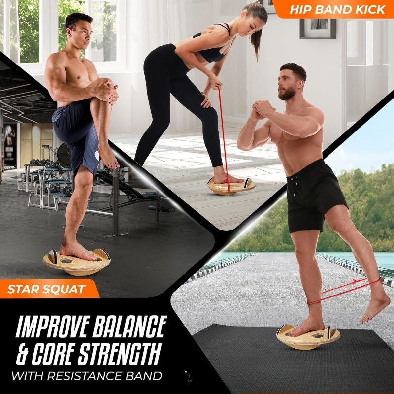 Деревянная балансировочная дос – обзор и цена Yoga Fitness Training